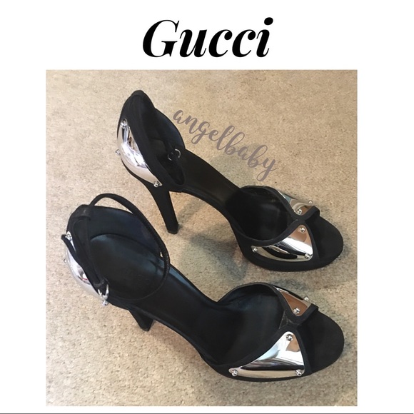 Gucci Mirror Platform Heels in Black Suede! - Picture 2 of 16
